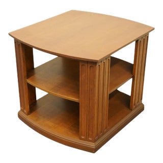 High End Solid Cherry Traditional Style 25x28" Tiered Accent End Table 43-1100 For Sale