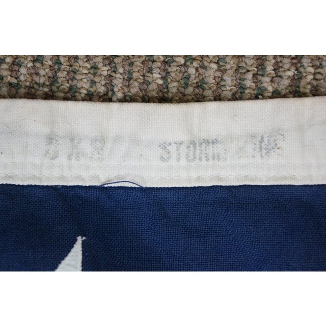 Large Mid Century Cotton 48 Star United States American Flag 54" X 84" For Sale - Image 4 of 13