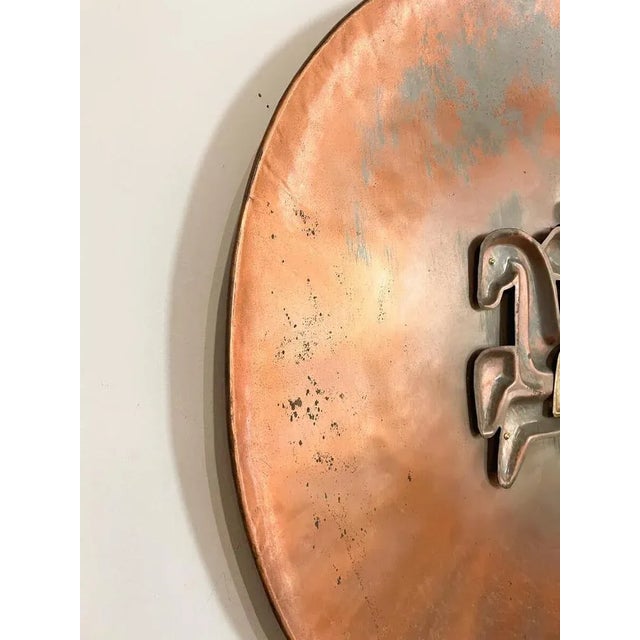 Metal French Copper Horse Plaque For Sale - Image 7 of 8