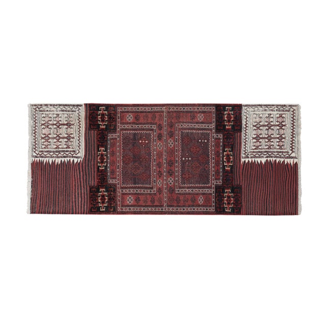 Tribal Abstract Anatolian Rug 3'1'' X 7'7'' 37" x 93" / 95 x 235 Cm Hand woven with high quality pure wool Excellent...