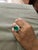 Natural Zambian Ring 14.90 Carats Emerald and 2.15 Carats in 14k Gold For Sale - Image 4 of 5
