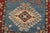 Kazak Runner 2’8” X 7’7” Blue Wool Tribal Hand-Knotted Oriental Rug For Sale - Image 4 of 12