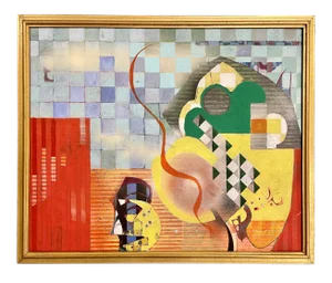Sallie Whistler Marcucci Abstract Painting Titled "Subconscious"