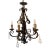 Late 20th Century Wrought Iron Acanthus Leaf Tuscan Three Light Chandelier Dark Bronze Finish For Sale