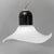 Black and White Glass Pendant Lamp, 1970s For Sale - Image 4 of 10