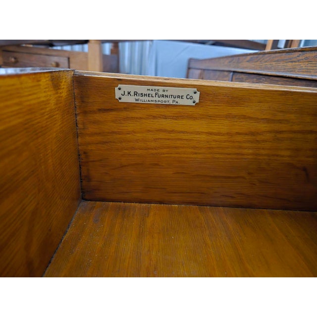 Marked Down (Again)! 1910s Arts & Craft-Style J K Rishel Solid Oak Buffet For Sale - Image 17 of 18