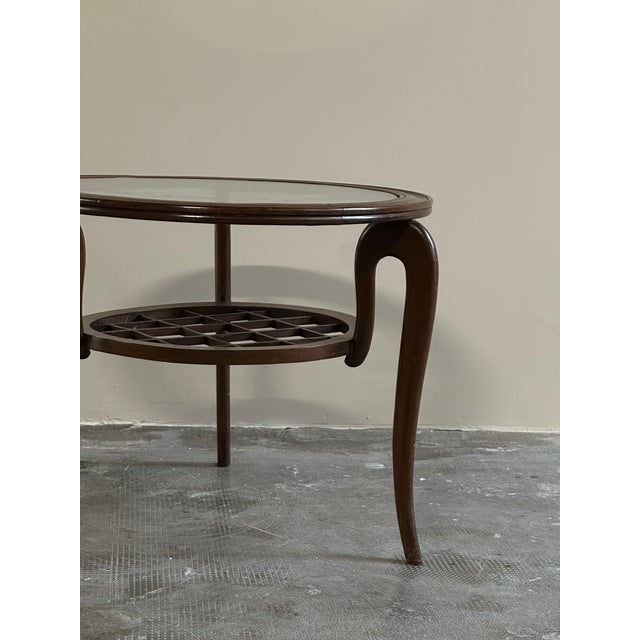 Italian Round Coffee Table in the style of Paolo Buffa, 1950s For Sale - Image 6 of 8