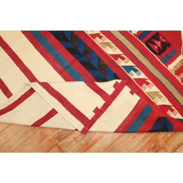 Early 20th Century Antique Zabihi Collection Square Persian Tribal Kilim - 5'2" x 6'11" For Sale - Image 5 of 9