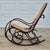 Wood 1970s Vintage Thonet Style Bentwood Cane Rocking Chair Dark Stained Frame For Sale - Image 7 of 12