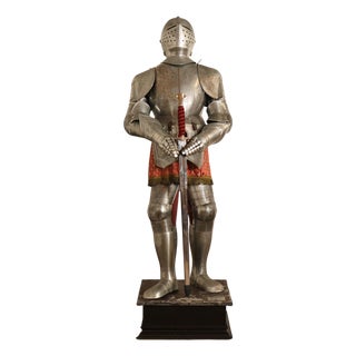 Marto Toledo Spanish Engraved Full Suit of Armor with Sword For Sale