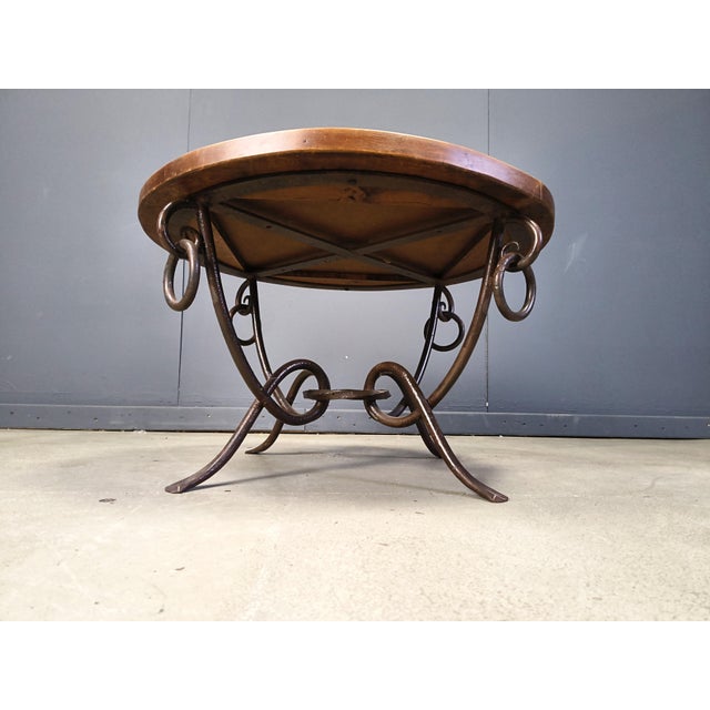 Hollywood Regency Wrought Iron Coffee Table from René Drouet, 1940s For Sale - Image 3 of 9