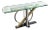 Postmodern Mixed-Metal and Glass Console Table by Kaizo Oto for Design Institute of America For Sale