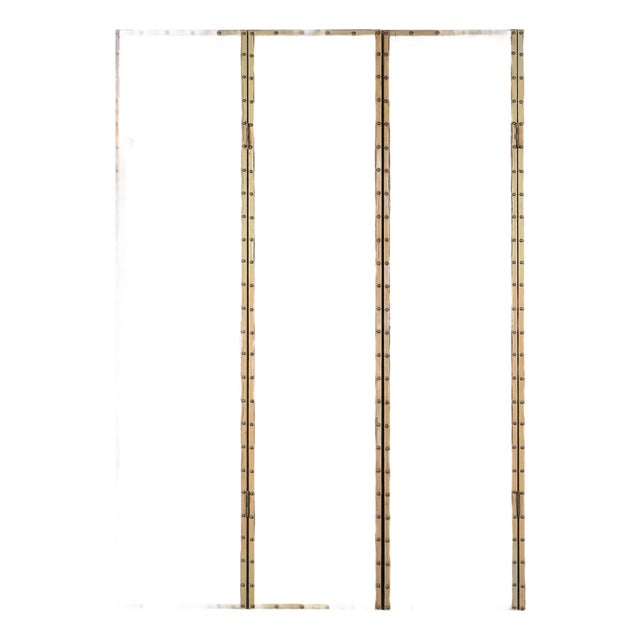Vintage Four-Panel Painted Screen Depicting Macau Harbor, 1855 For Sale