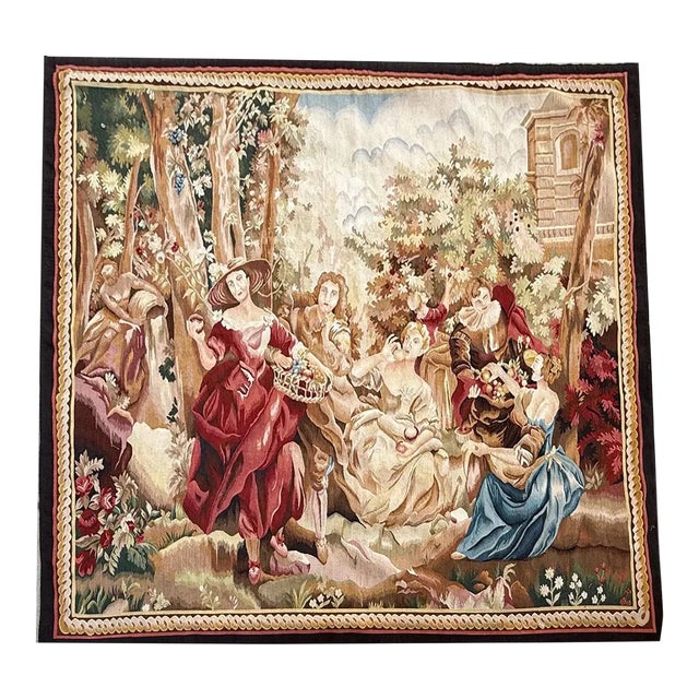 1990s Vintage Hanging French Tapestry For Sale