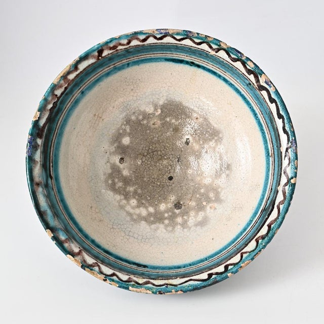 Ceramic Large Vintage Uzbek Pottery Bowl, 1950s For Sale - Image 7 of 10