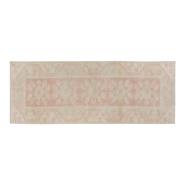 Vintage Turkish Anatolian Hand Knotted Wool Rug, 2'5''x6'7'' For Sale