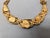 Monet Vintage 1990s Signed Monet Goldtone Cabochon Faux-Green Jasper Collar Necklace For Sale - Image 4 of 9