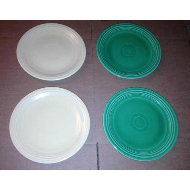 Green & Ivory Vintage Fiesta Salad Plates S/4 Chairish