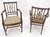 Pair of Very Fine Carved Mahogany Open Arm Faux Bamboo Arrows Armchairs MINT For Sale - Image 6 of 16
