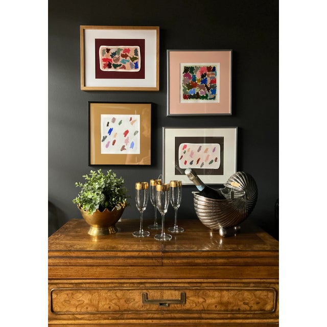 Vintage Champagne Glasses With 22k Gold Greek Key Rims, Set of 4 For Sale In Kansas City - Image 6 of 6