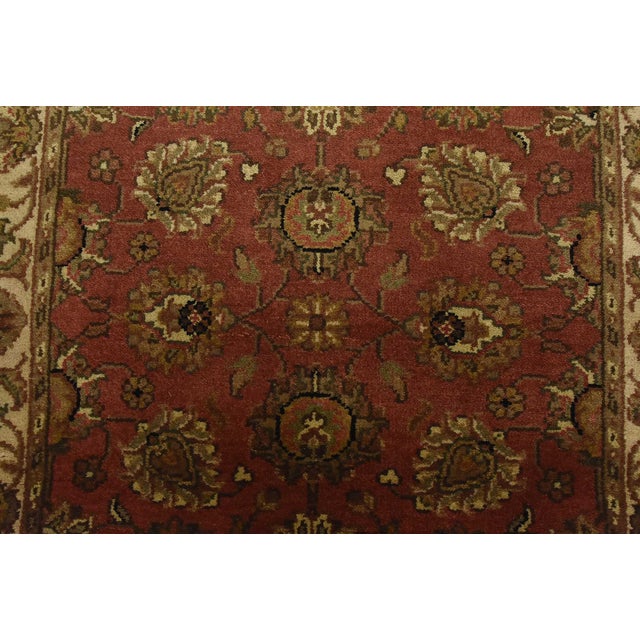 Textile Agra Runner 2’7” X 10’2” Pink Wool Traditional Hand-Knotted Oriental Rug For Sale - Image 7 of 11