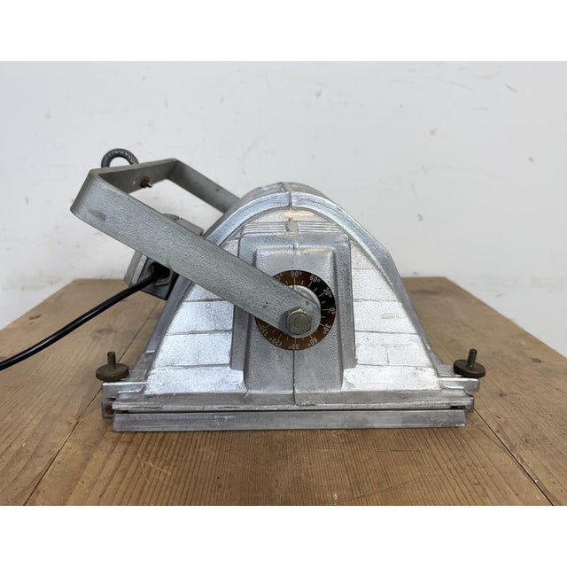 Vintage Grey Theater Spotlight with Glass Cover from Elektrosvit, 1980s For Sale - Image 16 of 18