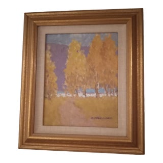 1990s Autumn Trees Oil Painting by Joseph Nordmann, Framed For Sale