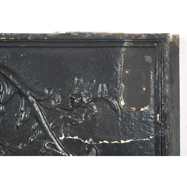 Black French the Plaza Hotel Cast Iron Fireback Set For Sale - Image 8 of 16