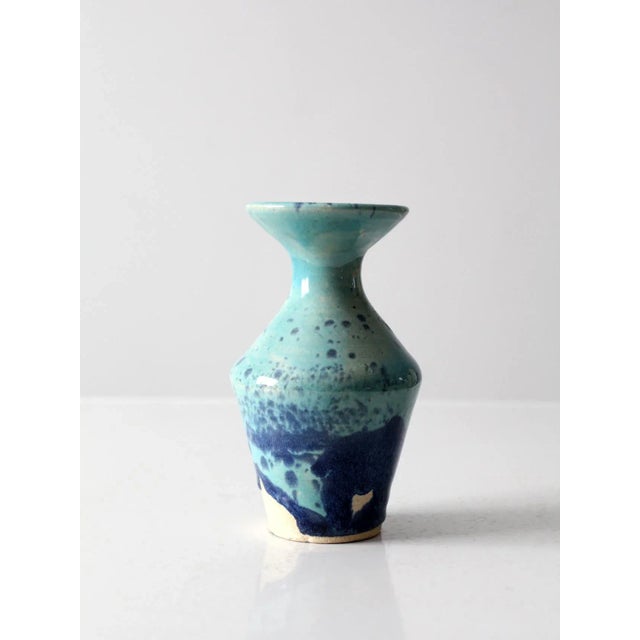 Contemporary Vintage Studio Pottery Vase For Sale - Image 3 of 11