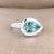 Blue Natural Solitaire Aquamarine Ring 6.5 14k W Gold 1.60 TCW Certified For Sale - Image 8 of 12