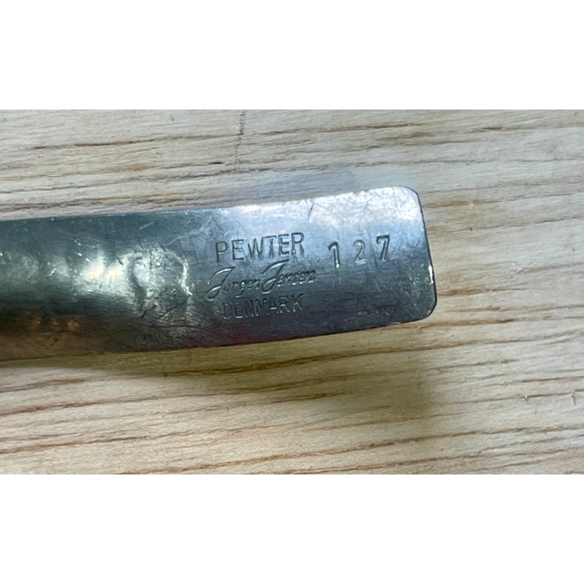 Silver Jörgen Jensen (Georg Jensen) Tribal Etched Pewter Choker For Sale - Image 8 of 12