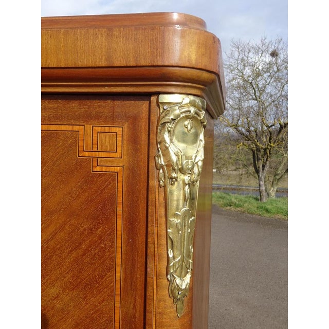 Louis XVI Wardrobe in Marquetry and Bronze, 1920s For Sale - Image 9 of 18