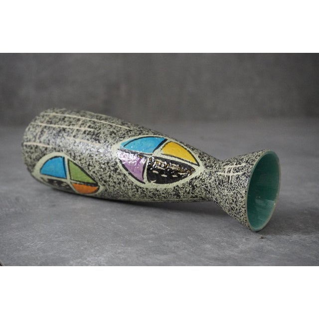 1950s Mid-Century Abstract Geometric Model 504-25 Vase from West German Ceramic, 1950s For Sale - Image 5 of 10