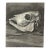 Vintage Italian Realist Still Life of a Cow Skull, Signed (Charcoal on Wove Paper) For Sale