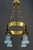 Metal Art Deco Hammered Chandelier with Opaline Glass Shades, Vienna, 1920 For Sale - Image 7 of 18