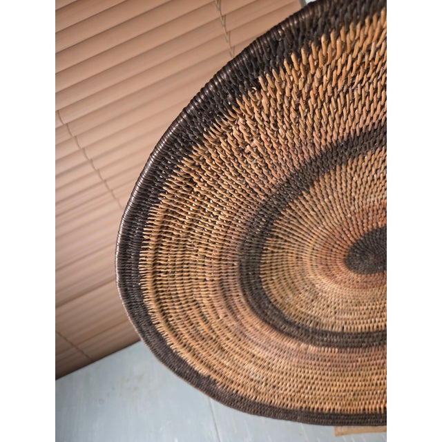 African 1920s Large Makenge Marriage Basket For Sale - Image 3 of 4