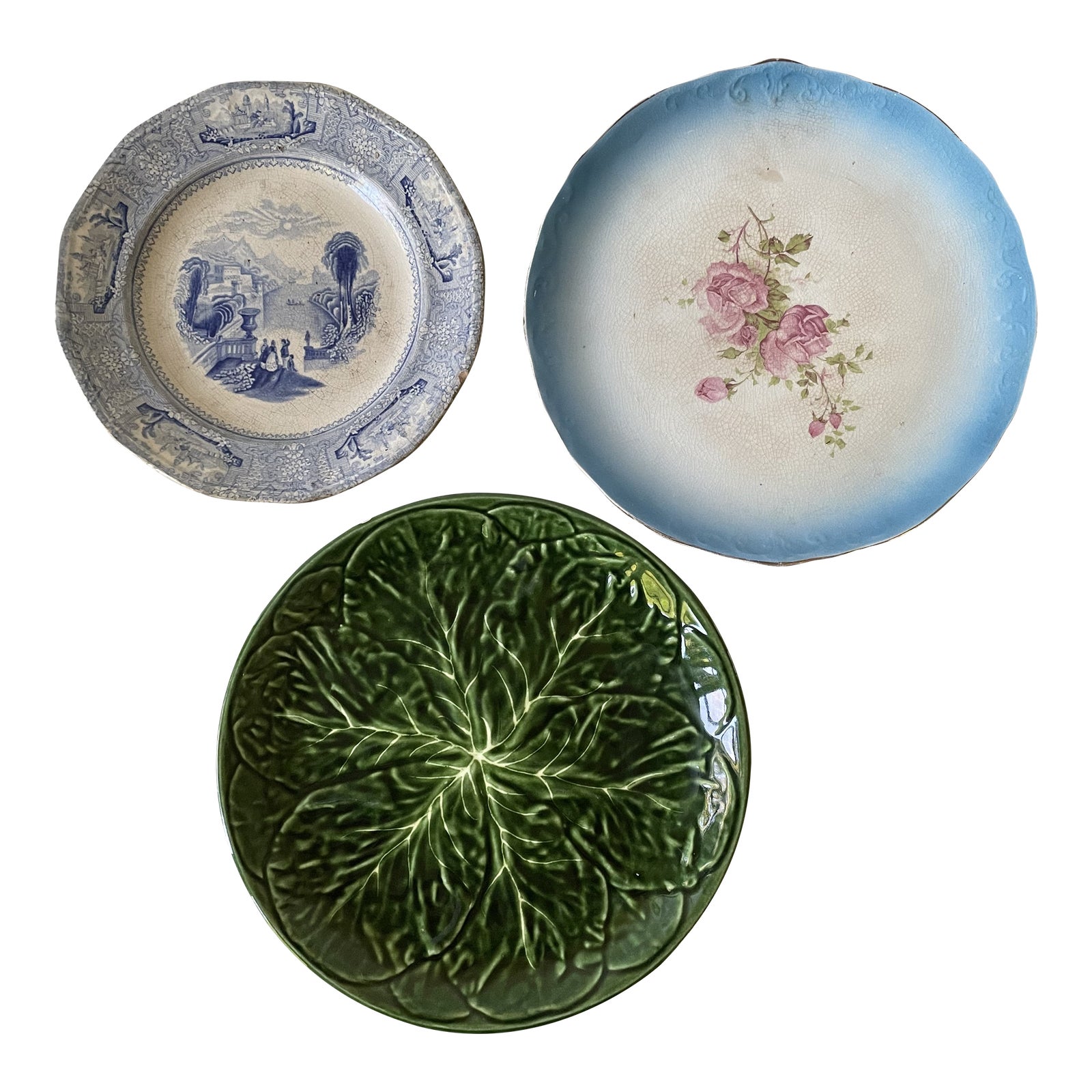 Vintage MIX and Match Plates Set of 3 Chairish