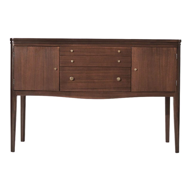 Mid Century Entry Console Table in Mahogany, Circa 1950s For Sale