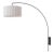 1960s Scallop Wall Sconce by Nova of California - Fabric Drum Shade, Black Nickel Steel For Sale