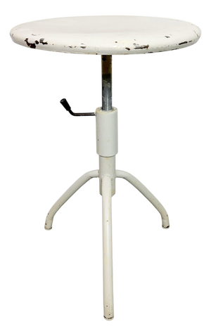 Industrial Iron Height Adjustable Stool, 1960s