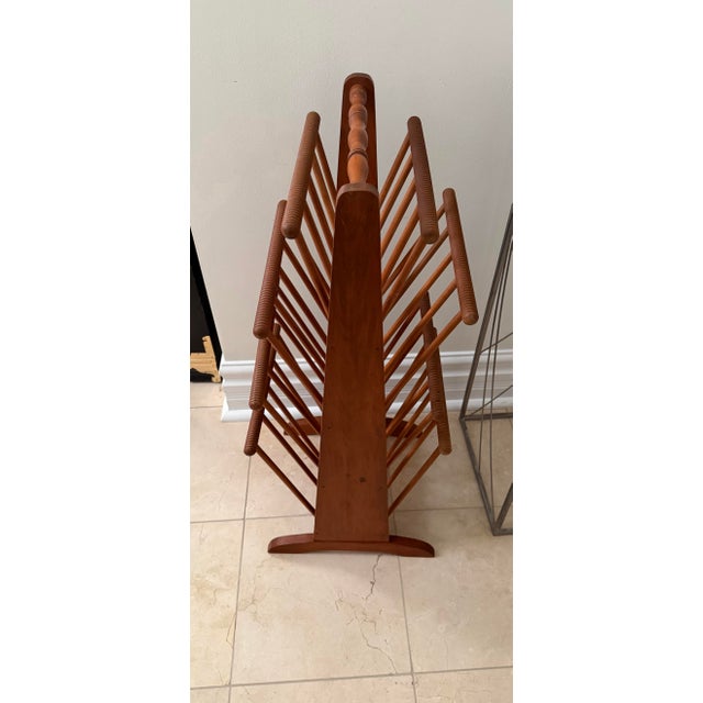 Aksel Kjersgaard Vintage Mid Century Modern Scandinavian Magazine Record Album Vinyl Rack For Sale - Image 4 of 4