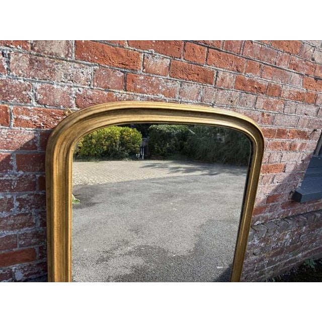 W: 107cm (42.1")h: 127cm (50")d: 4cm (1.6") a wonderful large antique english 19th century carved wood & gesso arched top...