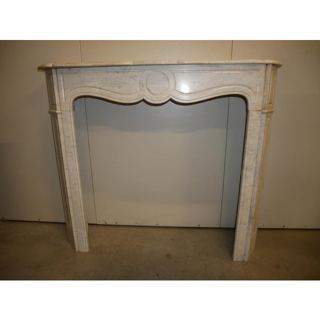 Fireplace Frame in White Marble, Early 1900s For Sale - Image 16 of 18