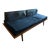 Mid-Century Danish Modern Daybed With Bentwood Back and Navy Velvet Cushions, 1960s For Sale