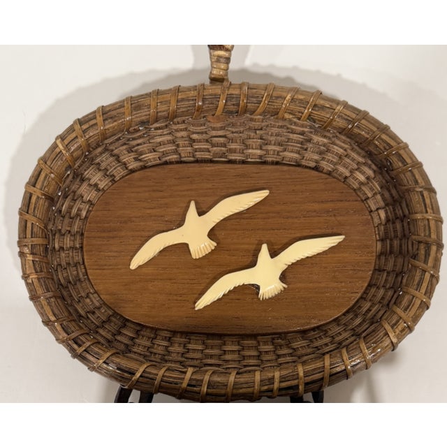 Vintage Farnum Nantucket Basket With Boca Grande Lighthouse For Sale - Image 11 of 16