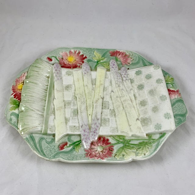 An Aesthetic Movement French Faïence trompe l’oeil asparagus server, Keller & Guerin St. Clément, circa 1890 – 1900, in...