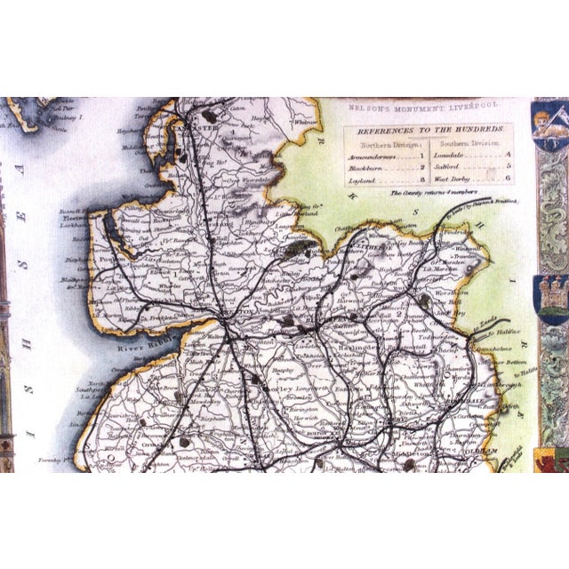 Paint Pasargad N Y Lancashire Map Print For Sale - Image 7 of 11