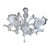 Transparent and Milky-White Venetian Glass Chandelier with Floral and Leaf Accents by Simoeng For Sale - Image 14 of 14