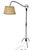 Tripod rack floor lamp with articulated arm and original lampshade from the 1940s/1950s, original lampshade Floor lamp in...