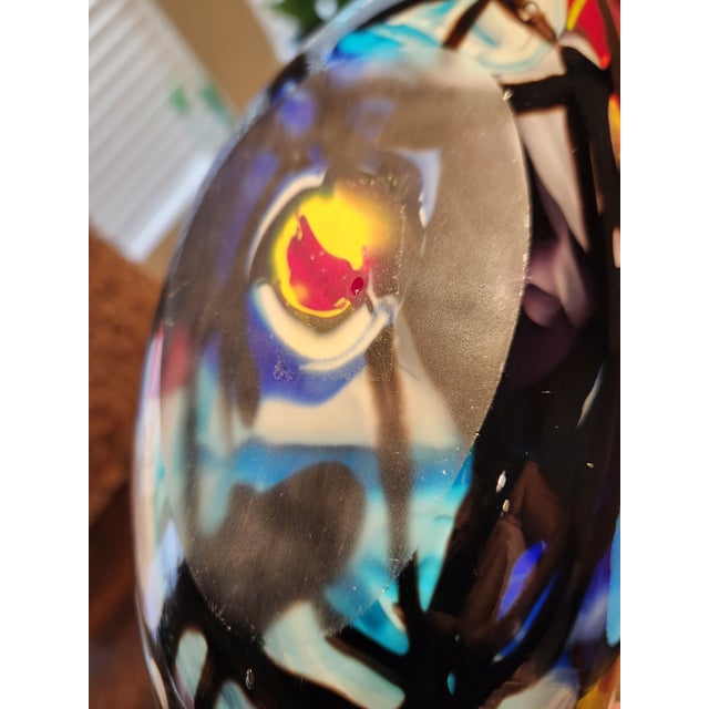 Gold Monumental 14" Signed v. Nason Murano Art Glass Cubist Vase 9.5lb Picasso Homage For Sale - Image 8 of 9